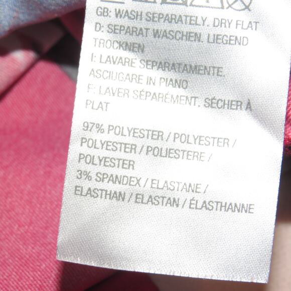 Susan Graver Red Floral Print Lightweight Zipper Front Bomber Jacket - Picture 10 of 10